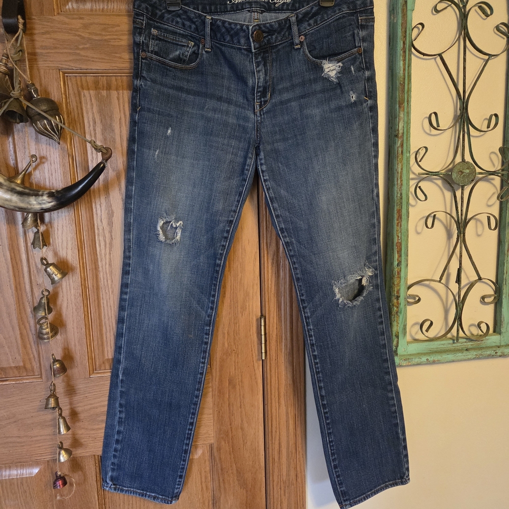 American Eagle Outfitters Blue Straight Leg Jeans